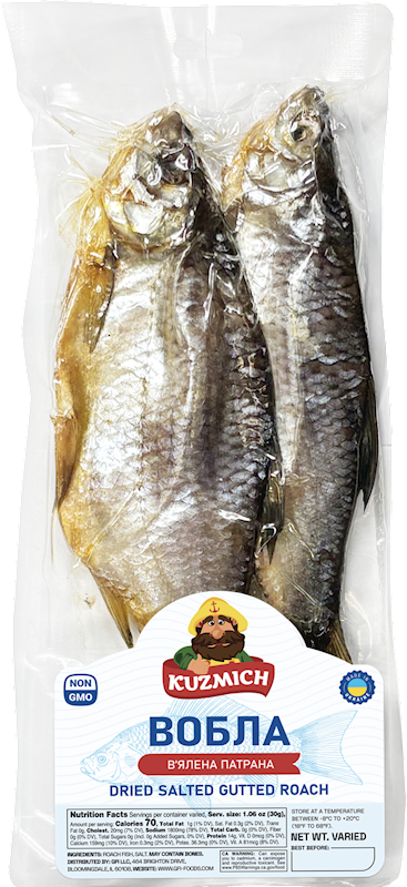 Dried Salted Gutted Roach (Vobla) V/P